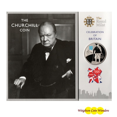 2010 BU £5 Coin - Celebration of Britain Pack - CHURCHILL